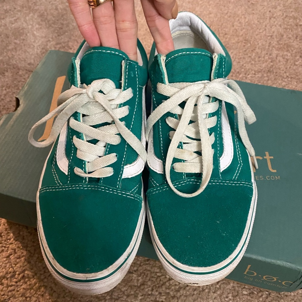 Green Vans Hardly Ever Worn!